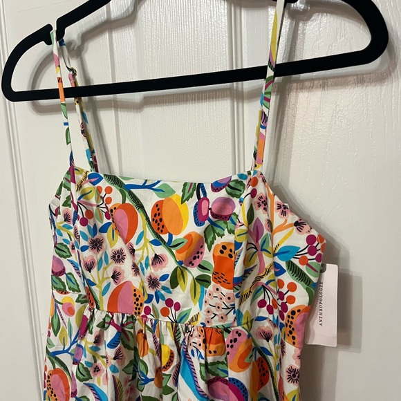 NWT HUTCH for Anthropologie Bandeau Romper in Orange Motif Size Small - Picture 6 of 10